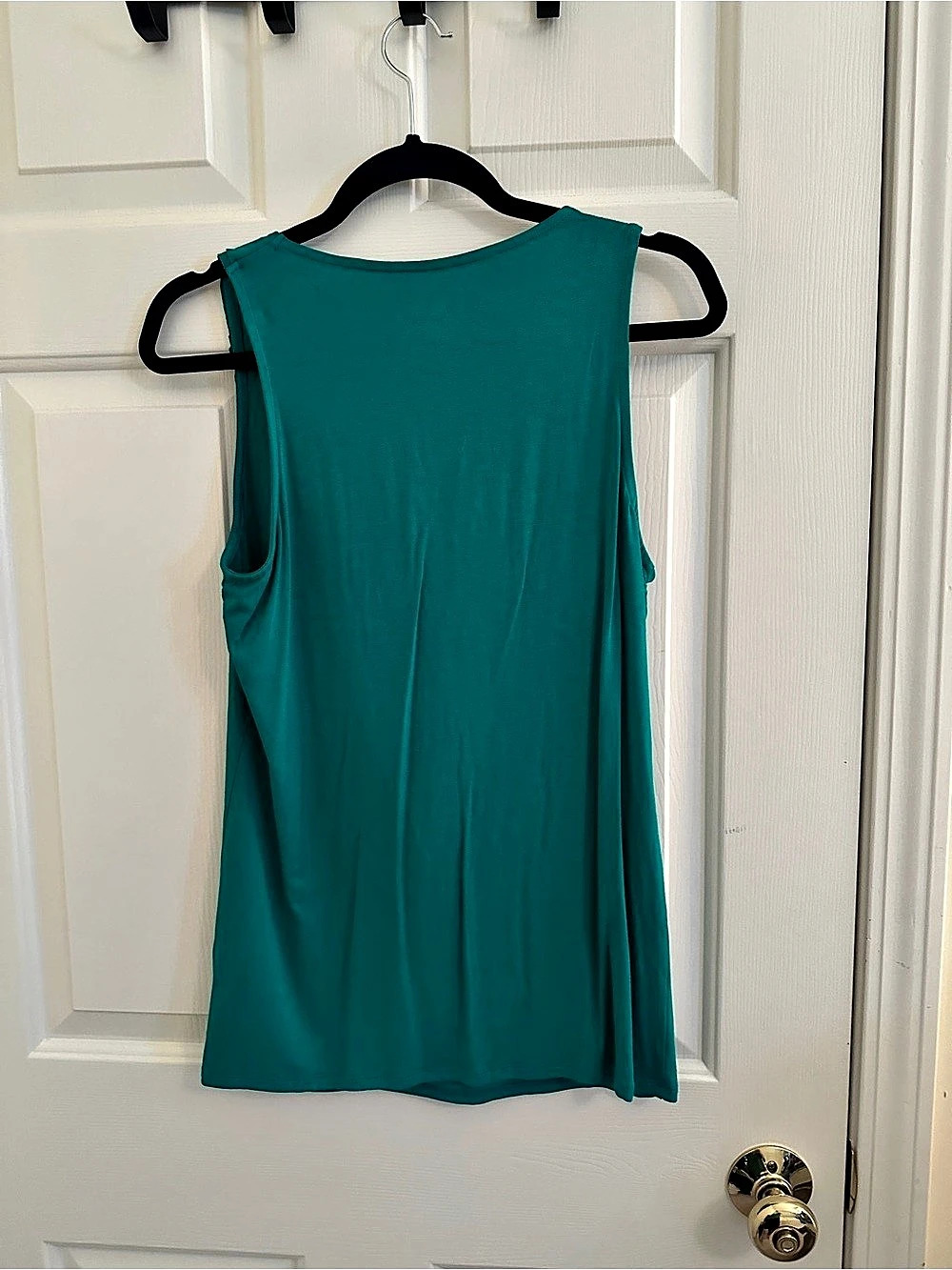 Merona Ruffle Front Tank Top Green Medium - Picture 2 of 3
